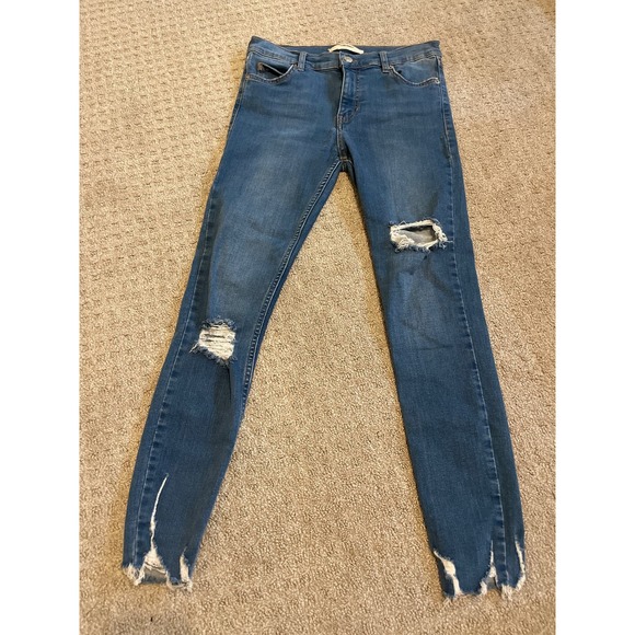 Free People Medium Distressed Skinny Jeans 26 - Picture 1 of 4